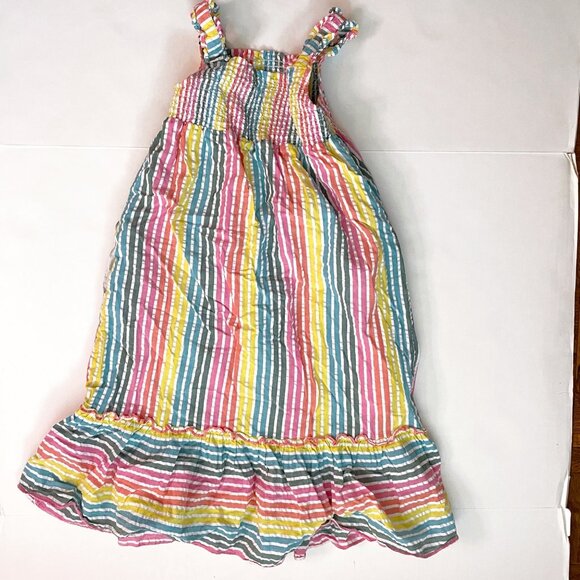 Mini Boden Tiered Rainbow Seersucker Sundress, Size 9/10 - Picture 3 of 5